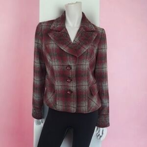 TRIBAL womens coat jacket pink & gray wool size 8